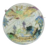 An early 20th century 'Fairyland Lustre' bone china brooch,