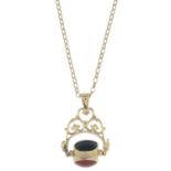 A 9ct gold onyx,