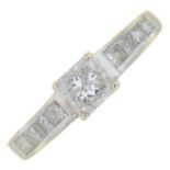 A 18ct gold diamond ring.Total diamond weight 0.92ct,