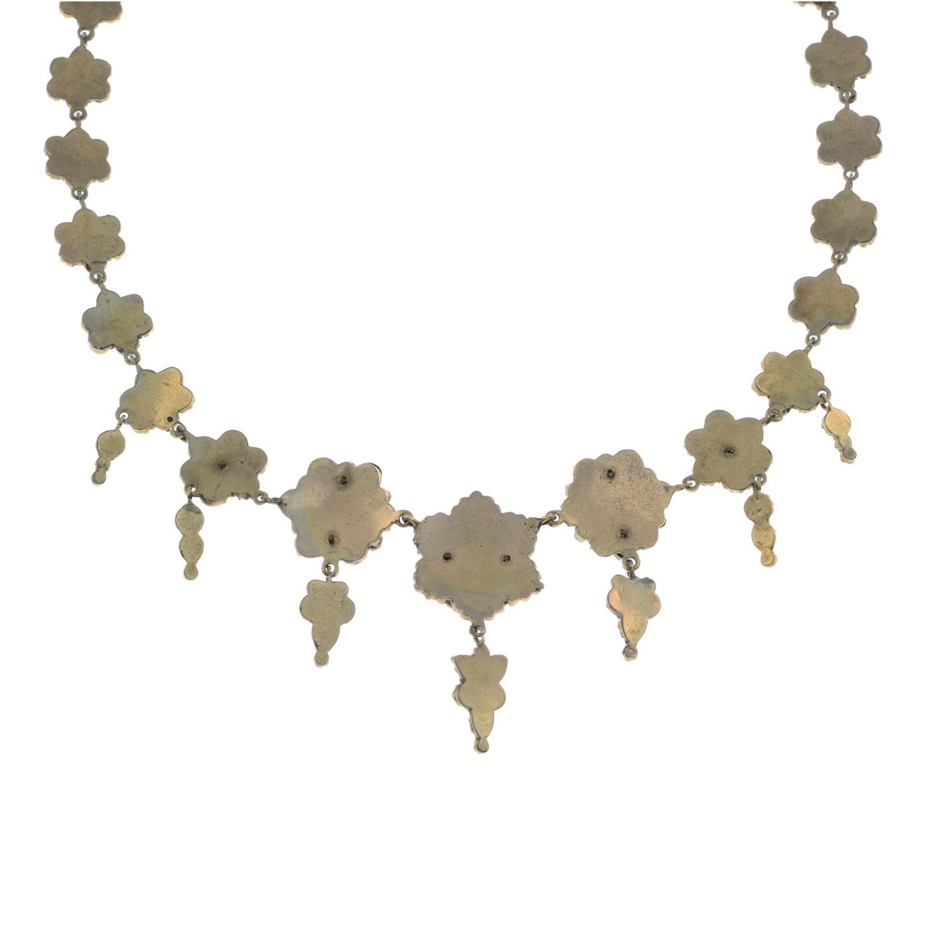 Mid Victorian garnet necklace, length 39cms, 23.4gms. - Bild 3 aus 4