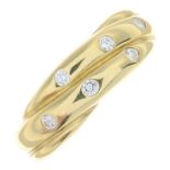 An 18ct gold brilliant-cut diamond dress ring.