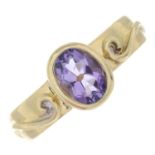 A 9ct gold amethyst ring, by Clogau.Maker's marks for Clogau.