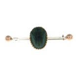 A scarab brooch.Length 5cms.