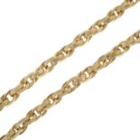 A 9ct gold fancy-link chain.Hallmarks for 9ct gold.