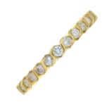 An 18ct gold diamond full eternity ring.Estimated total diamond weight 0.75ct.