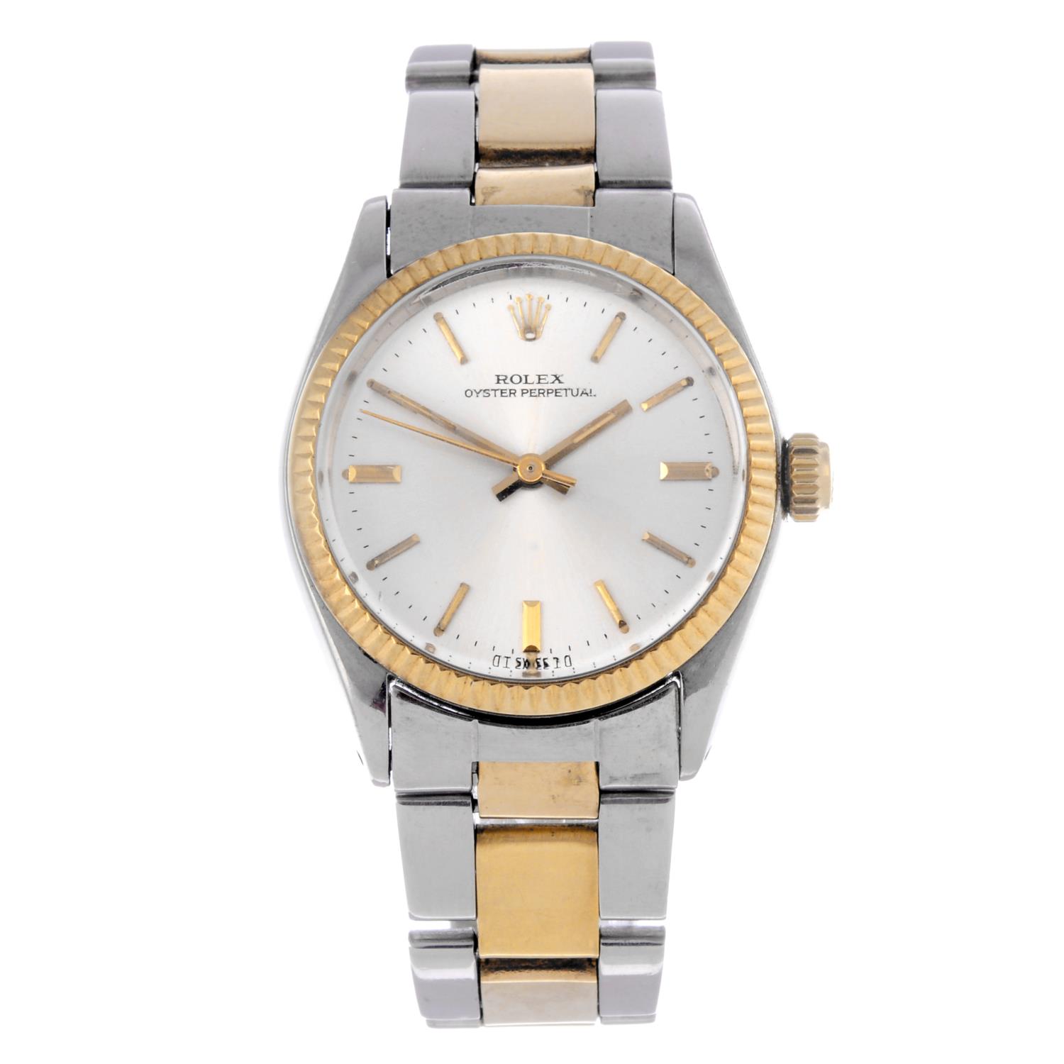 ROLEX - a mid-size Oyster Perpetual bracelet watch.