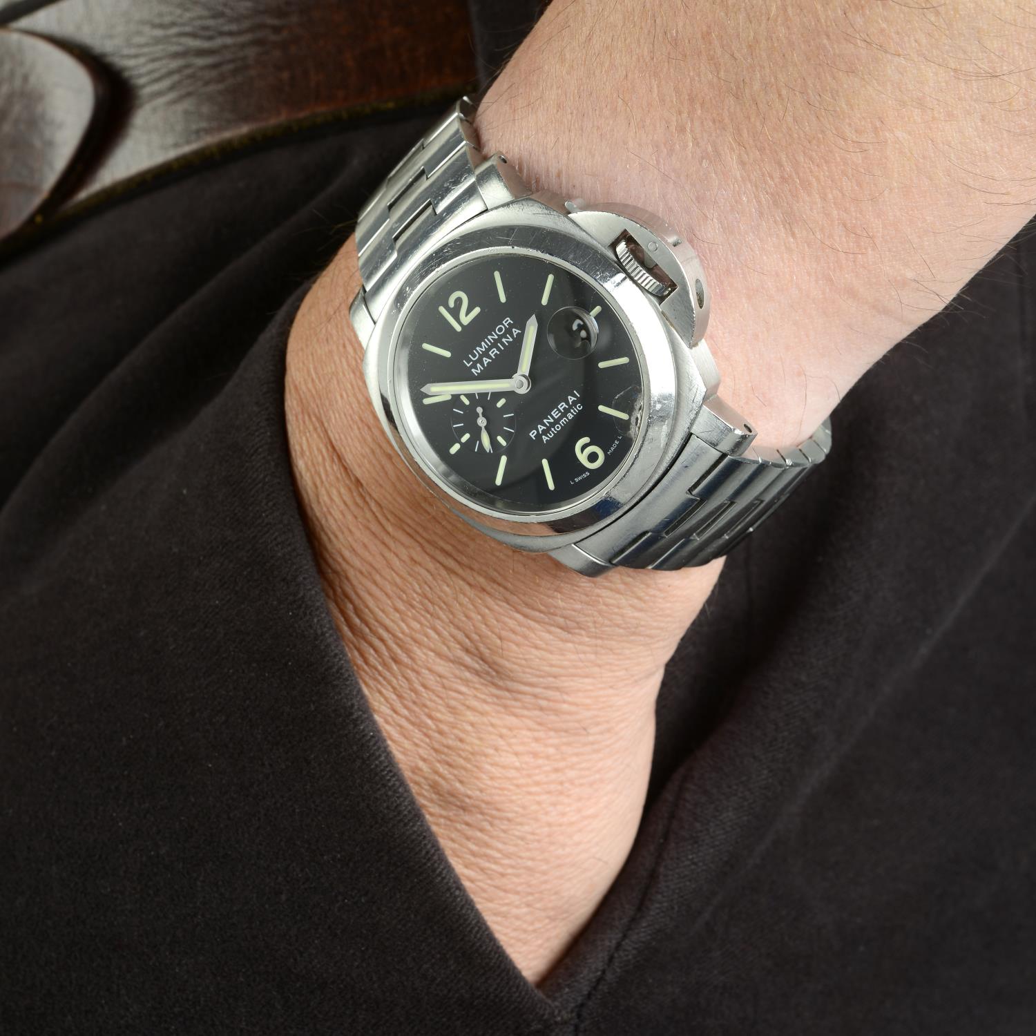 PANERAI - a gentleman's Luminor Marina bracelet watch. - Image 3 of 3