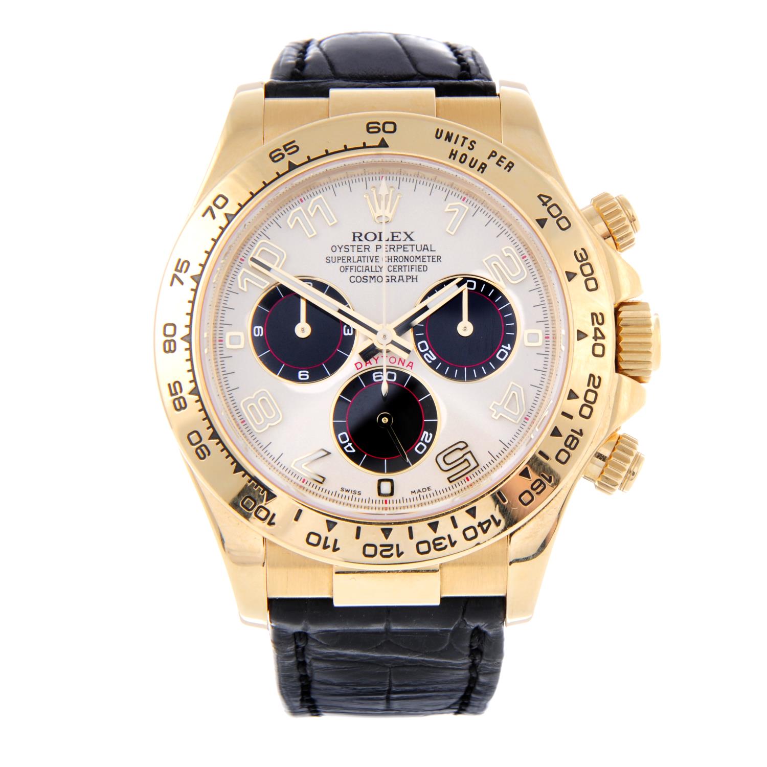 ROLEX - a gentleman's Oyster Perpetual Cosmograph Daytona chronograph wrist watch.