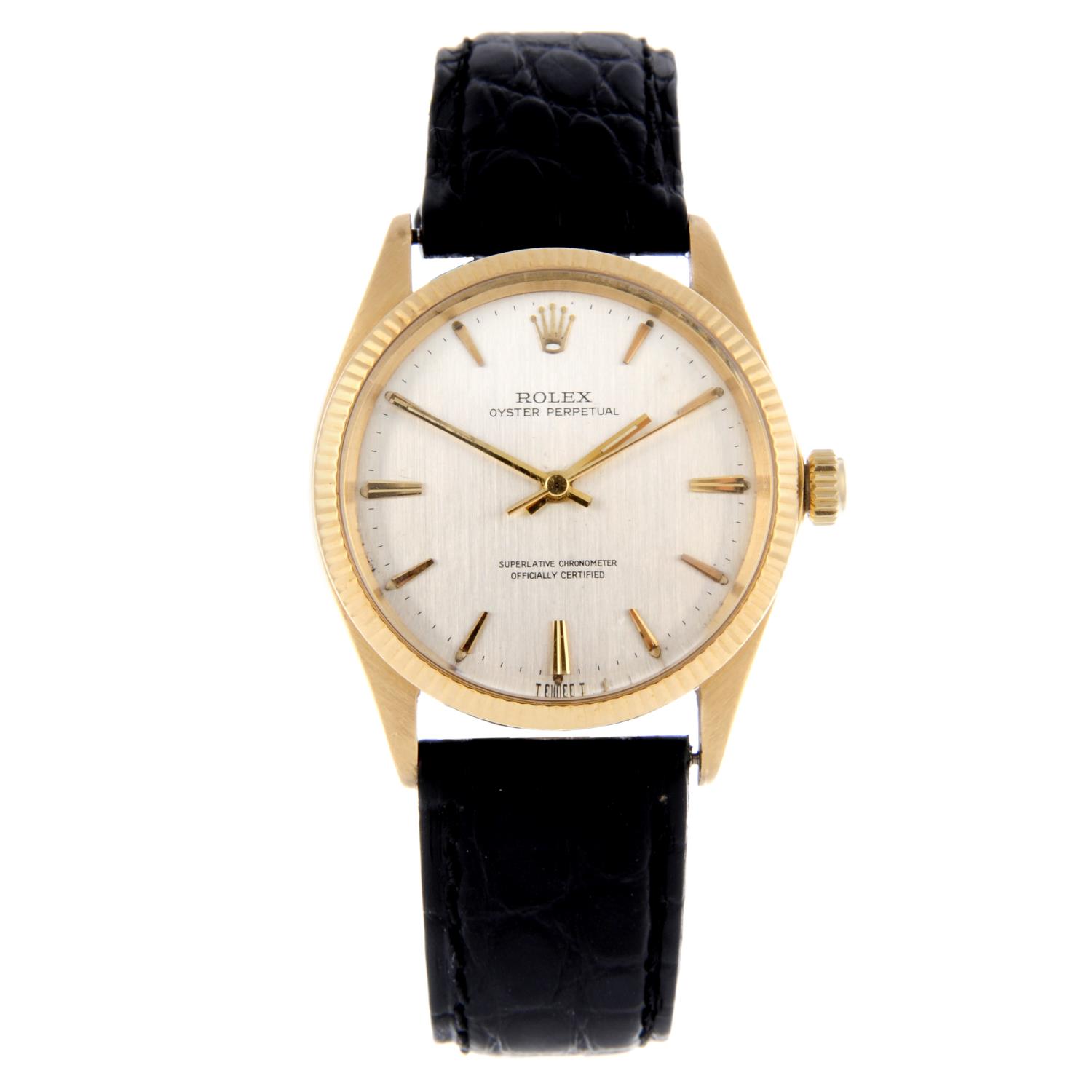 ROLEX - a gentleman's Oyster Perpetual wrist watch.