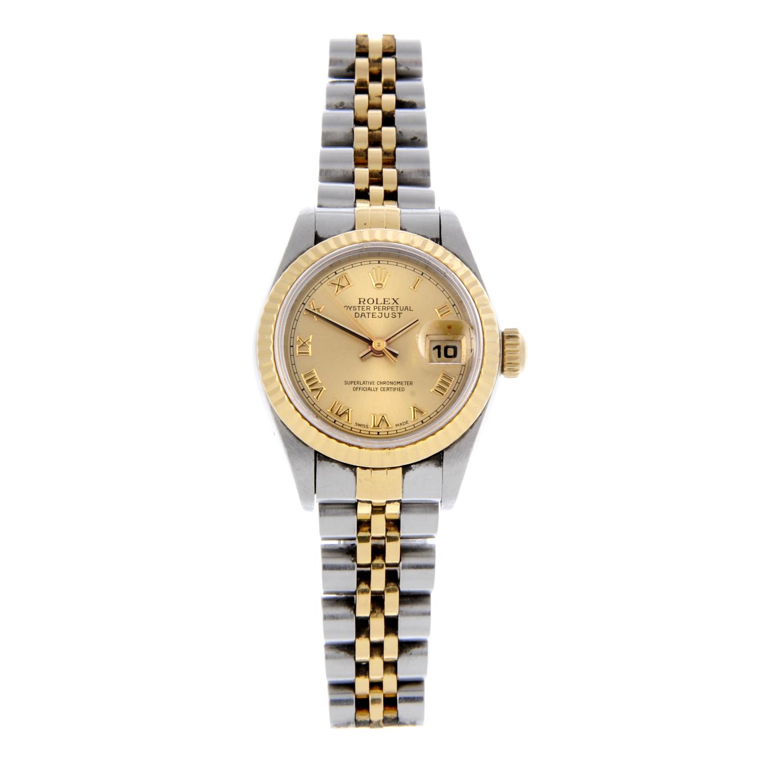 ROLEX - a lady's Oyster Perpetual Datejust bracelet watch.