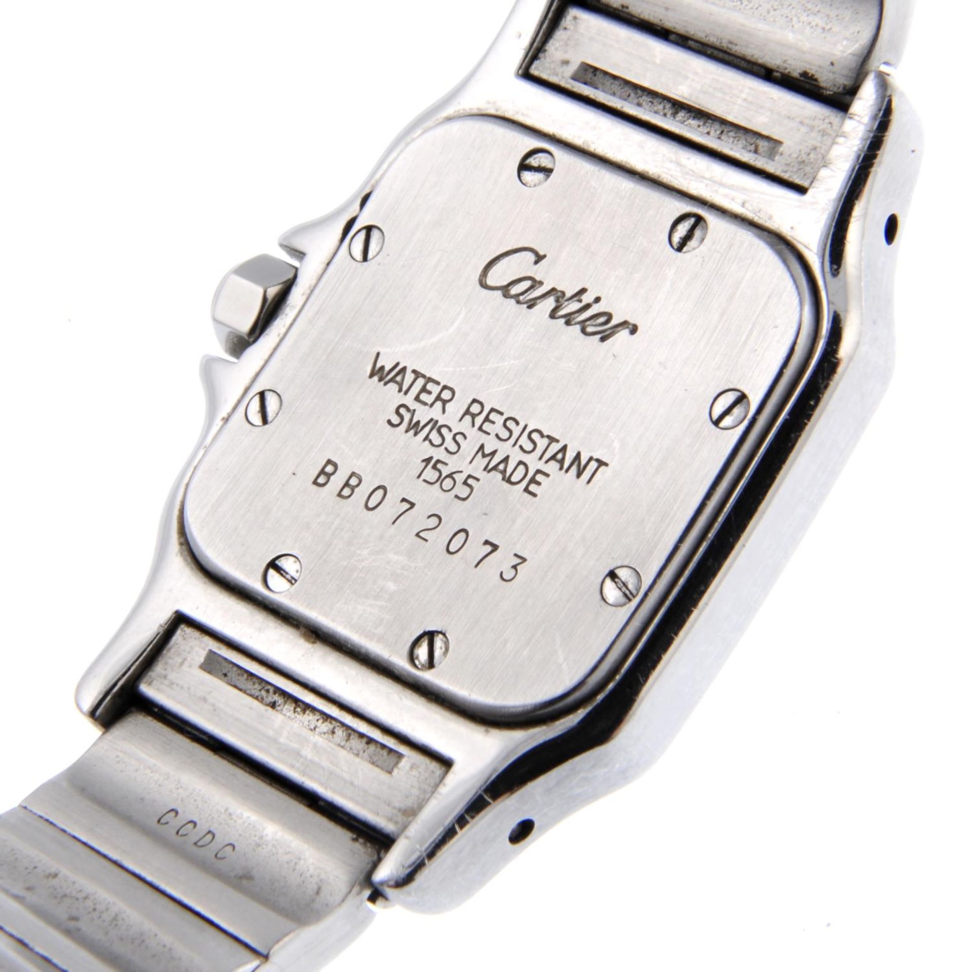 CARTIER - a lady's Santos bracelet watch. - Bild 2 aus 3