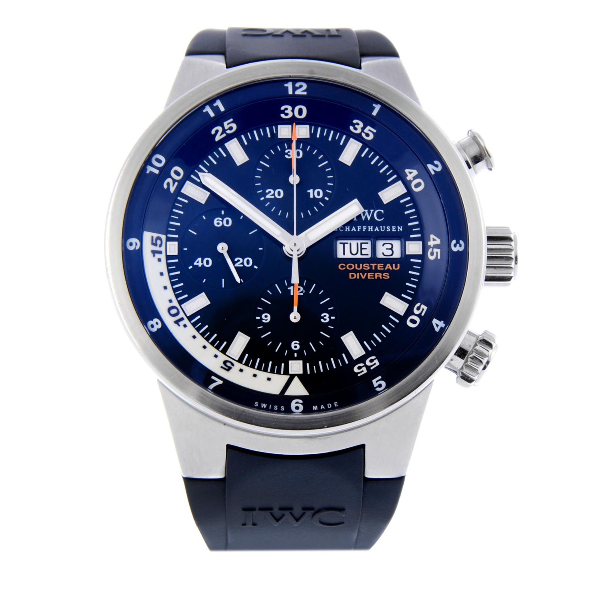 IWC - a gentleman's Aquatimer Cousteau chronograph wrist watch.