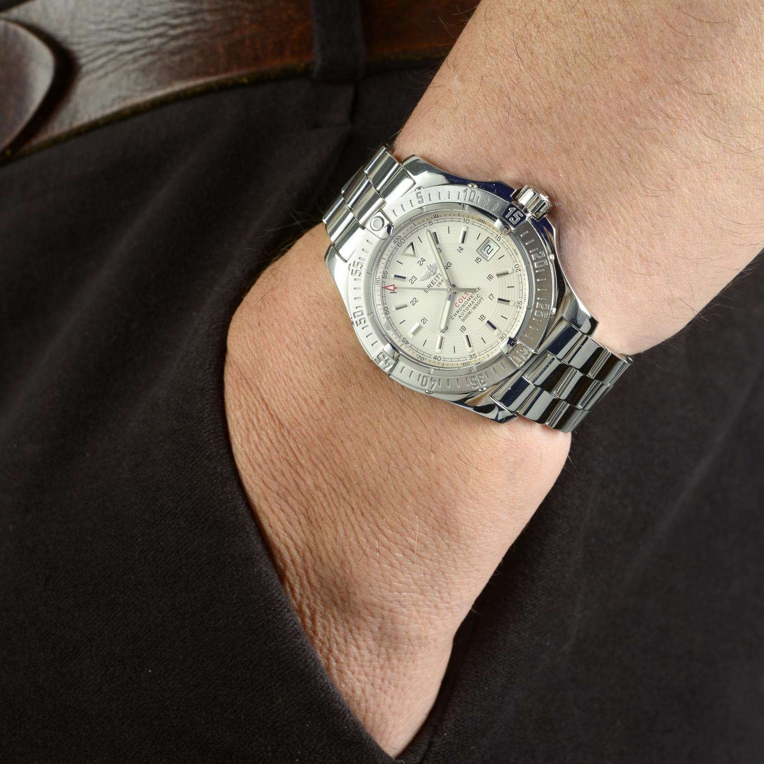 BREITLING - a gentleman's Aeromarine Colt bracelet watch. - Image 3 of 4
