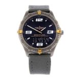 BREITLING - a gentleman's Professional Aerospace chronograph wrist watch.