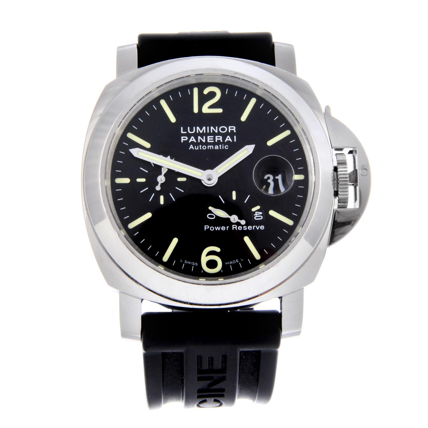 PANERAI - a gentleman's Luminor Power Reserve wrist watch.