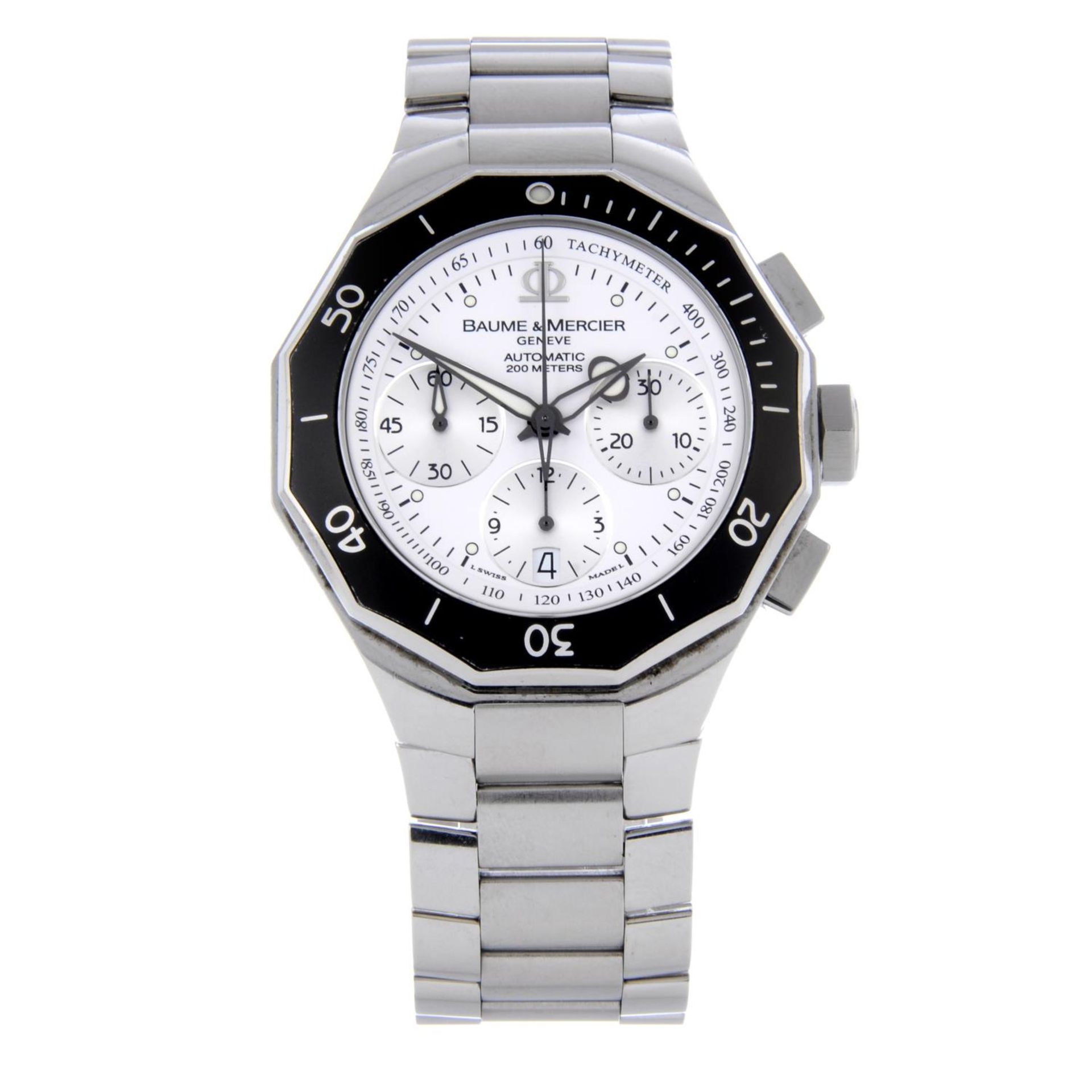 BAUME & MERCIER - a gentleman's Riviera chronograph bracelet watch.