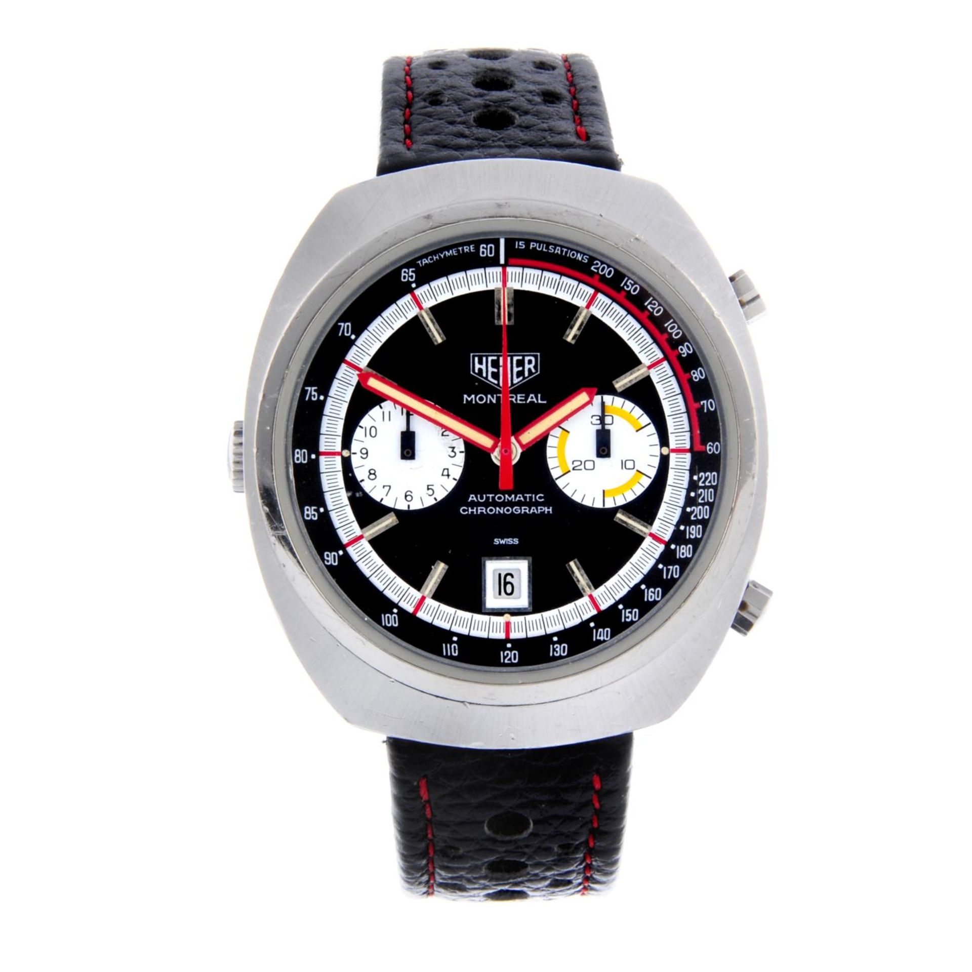 HEUER - a gentleman's Montreal chronograph wrist watch.