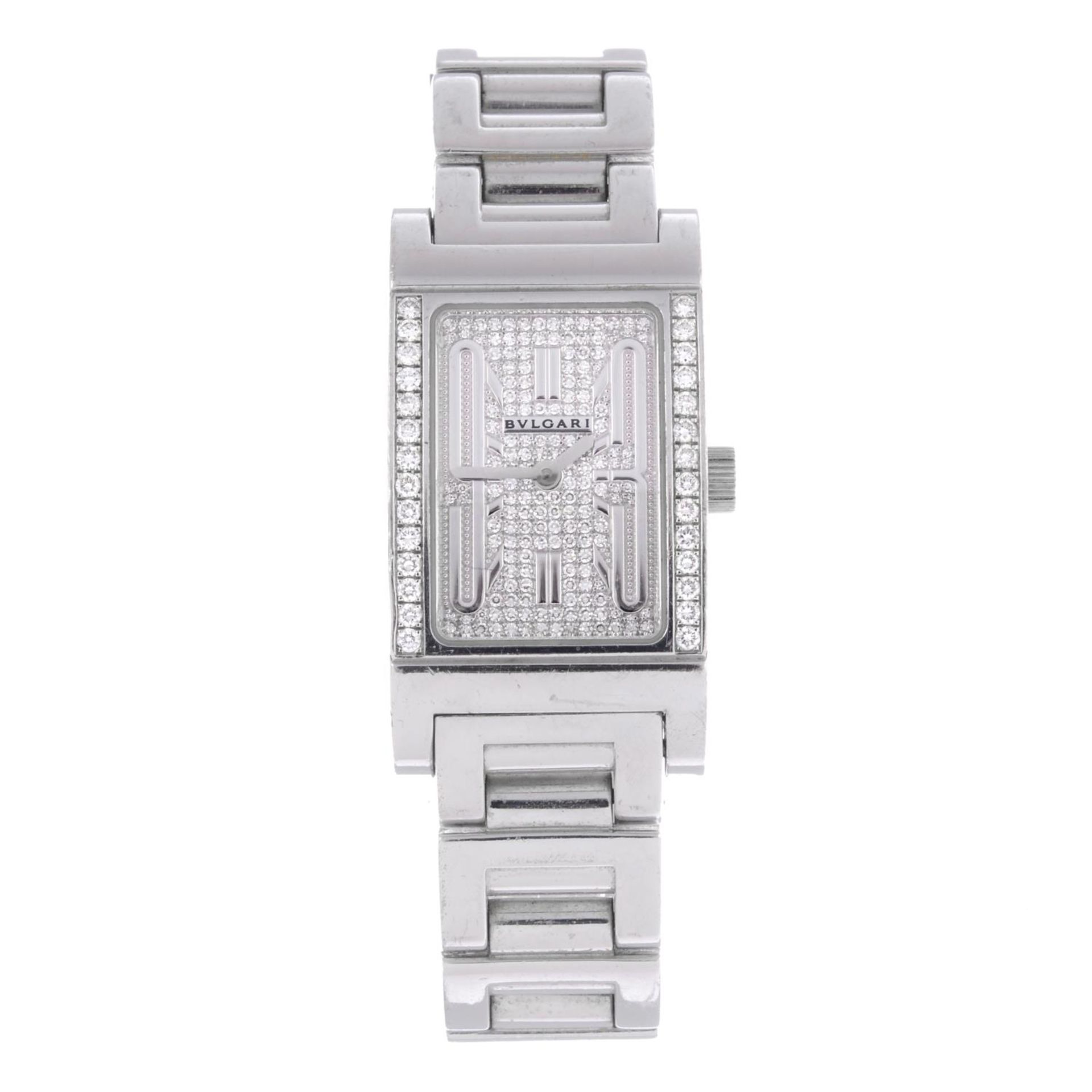 BULGARI - a lady's Rettangolo bracelet watch.