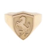 A gentleman's 18ct gold signet ring.Hallmarks for 18ct gold.