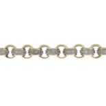 A 9ct gold cubic zirconia bracelet.Hallmarks for Birmingham.Length 22cms.