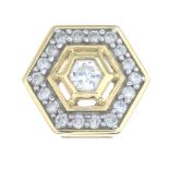 An 18ct gold diamond pendant.Estimated total diamond weight 0.25ct.
