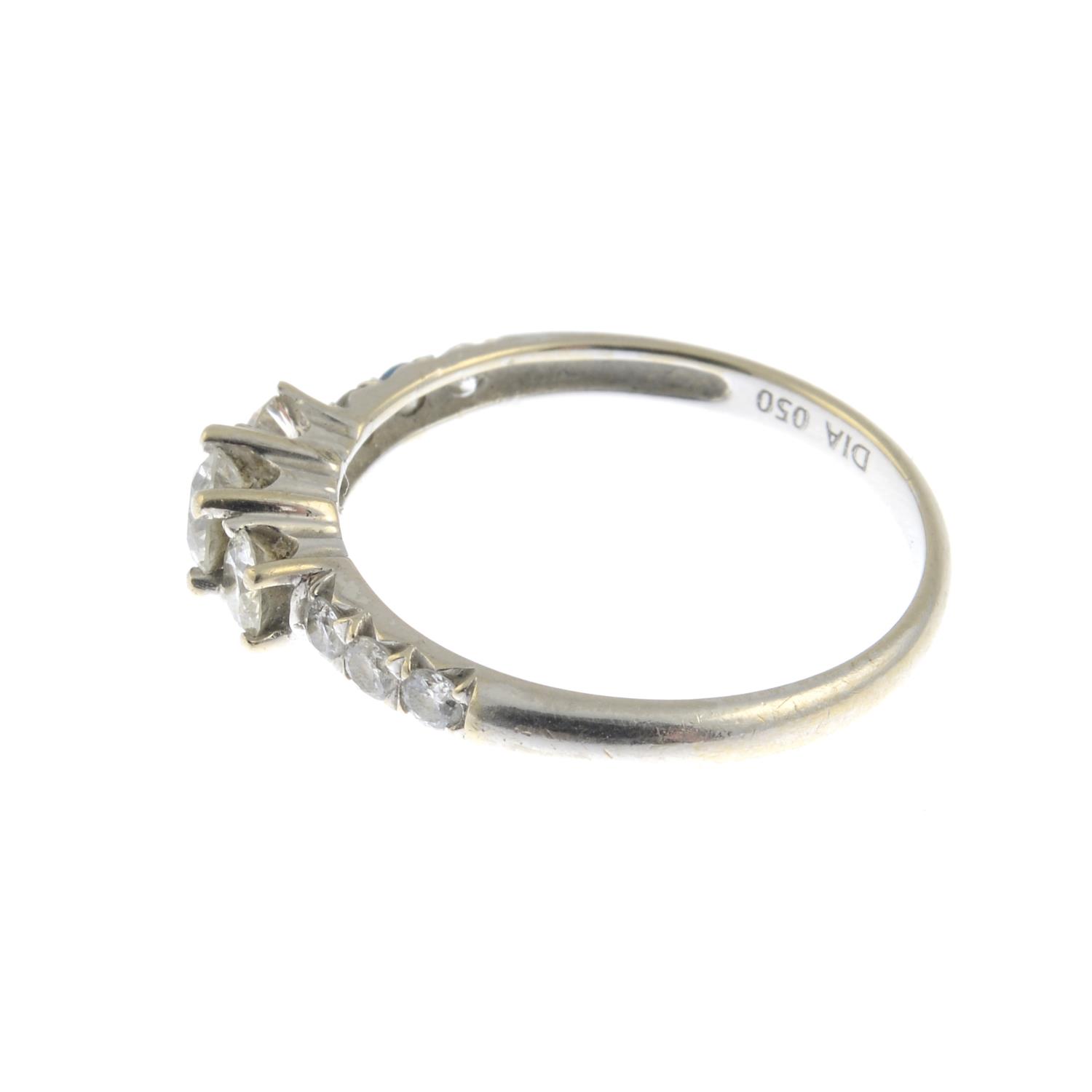 An 18ct gold brilliant-cut diamond dress ring.Total diamond weight 0.50ct, - Image 3 of 3