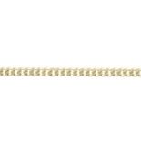 A curb-link bracelet.Stamped 750.