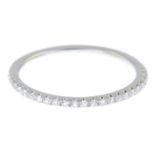 An 18ct gold diamond half eternity ring.Estimated total diamond weight 0.15ct.