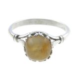 A cat's-eye chrysoberyl single-stone ring.Ring size O1/2.