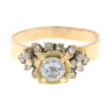 A brilliant-cut diamond dress ring.Principal diamond estimated 0.40ct,