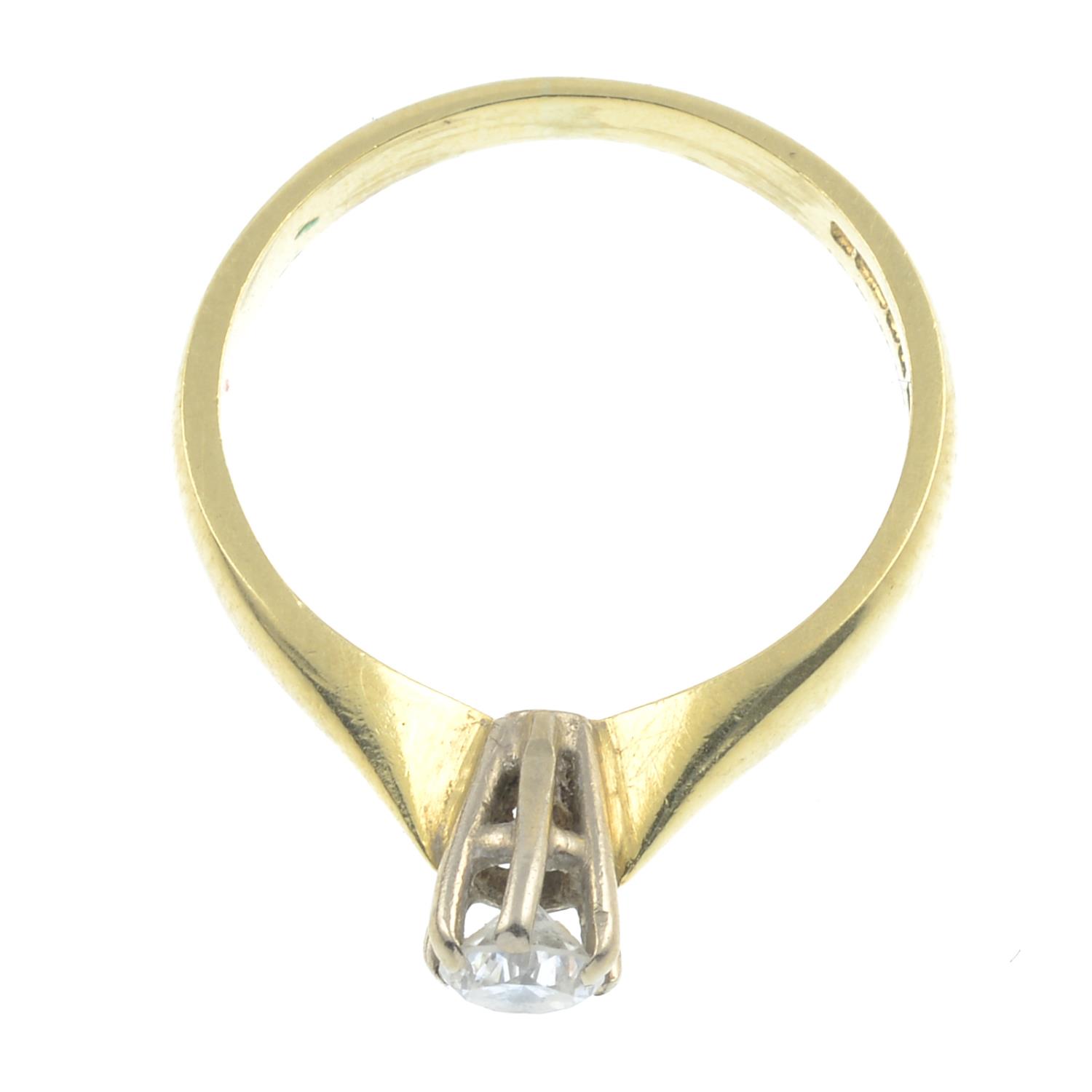 An 18ct gold diamond single-stone ring.Estimated diamond weight 0.20ct, - Image 2 of 2