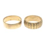 18ct gold bi-colour ring,