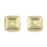 9ct gold cubic zirconia cluster earrings, hallmarks for 9ct gold, diameter 1cm, 2.3gms.