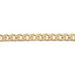 A 9ct gold curb-link bracelet.Import marks for London.Length 19.5cms.