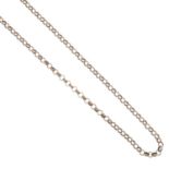 A 9ct gold belcher-link chain, AF.Hallmarks for 9ct gold, partially indistinct.