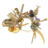 A 9ct gold charm bracelet,