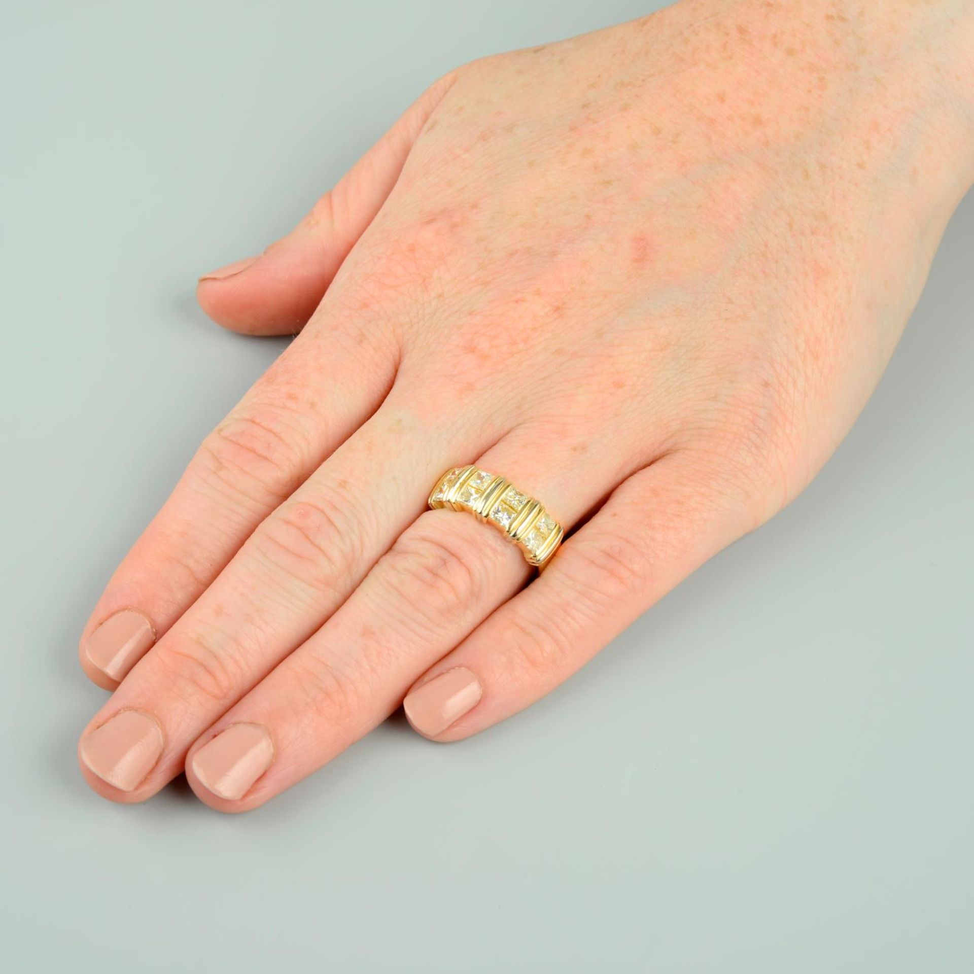 A square-shape diamond dress ring, - Bild 3 aus 5