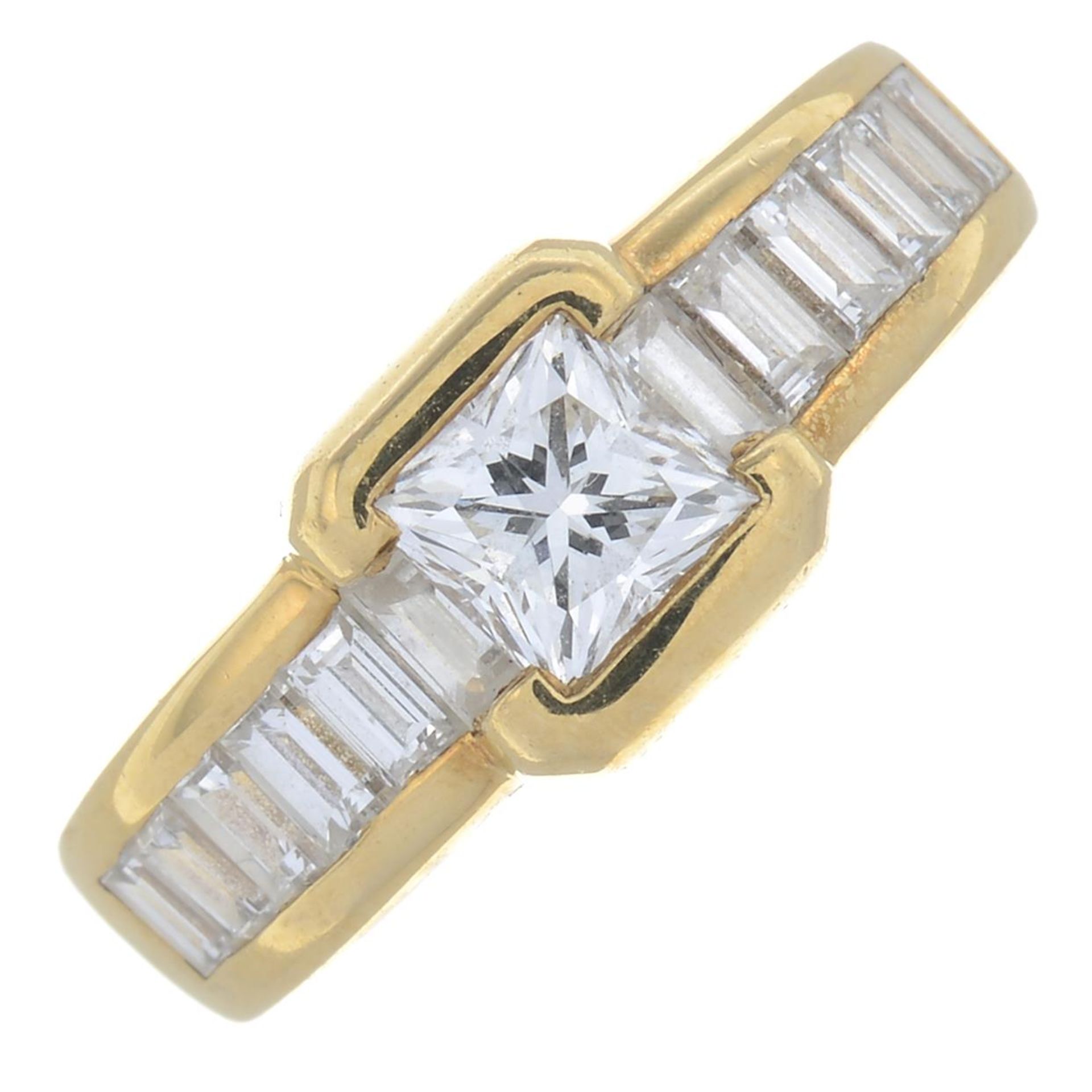 A square-shape and baguette-cut diamond dress ring, - Bild 2 aus 5