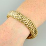 A 1970s 18ct gold diamond bracelet,