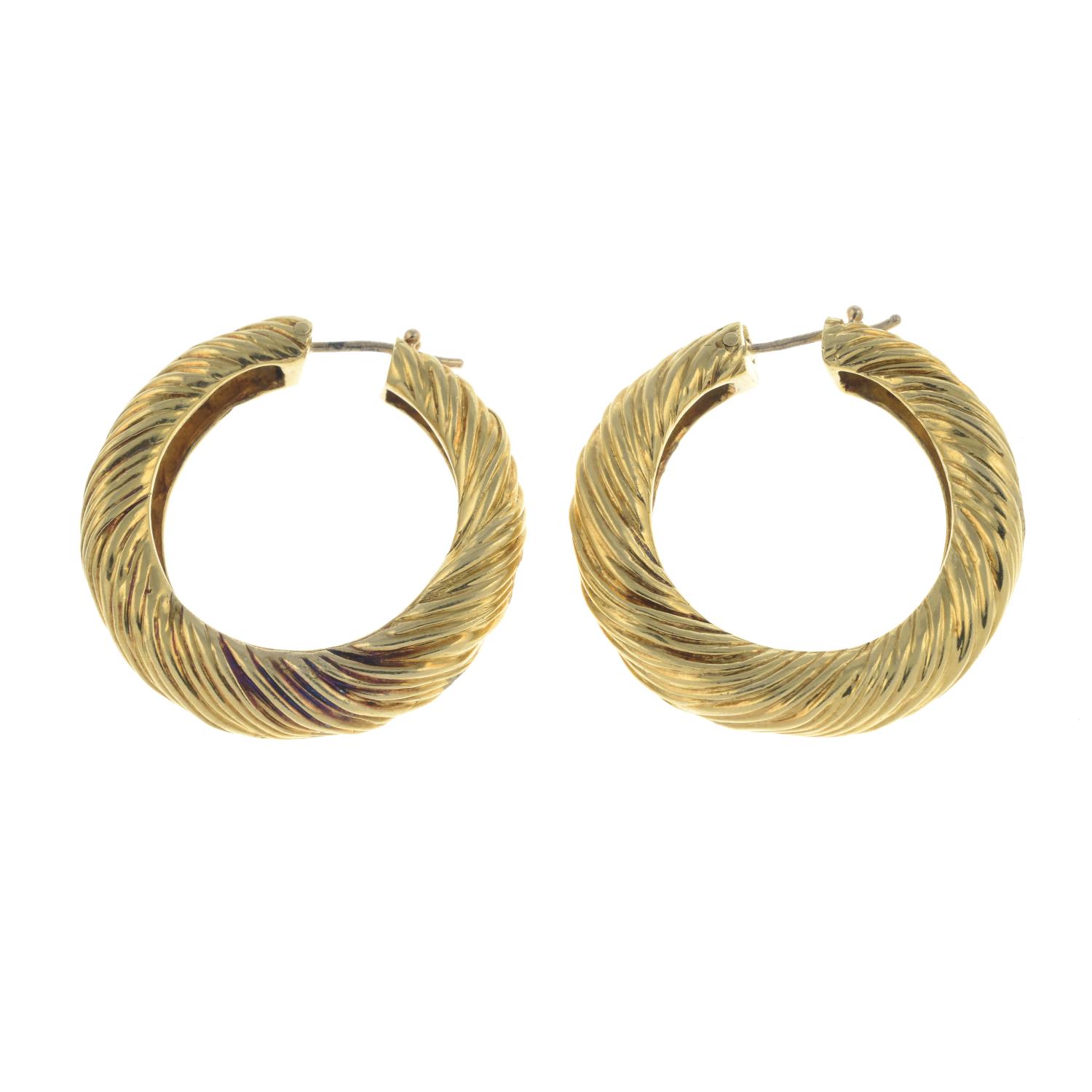 A pair of 1970s 18ct gold hoop earrings, by Kutchinsky. - Image 3 of 3