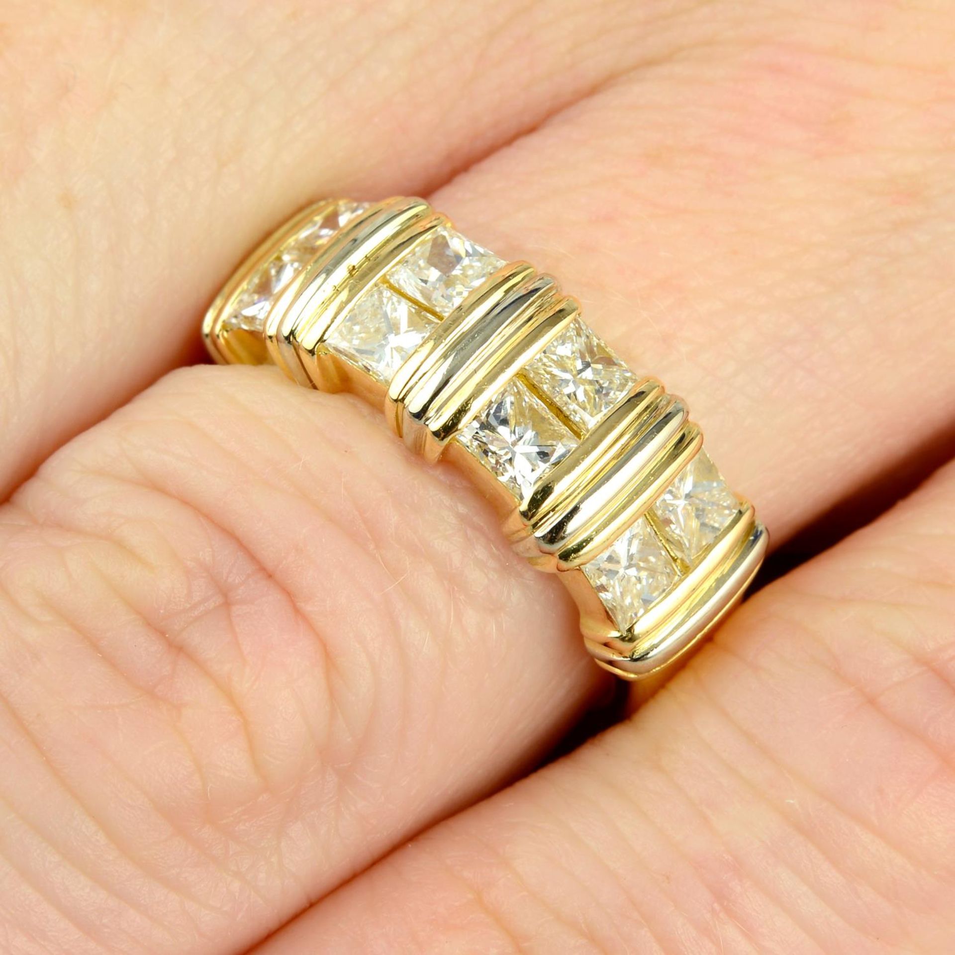 A square-shape diamond dress ring,
