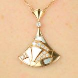 A diamond and mother-of-pearl 'Divas' Dream' pendant,