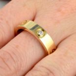 An 18ct gold diamond 'Love' ring,