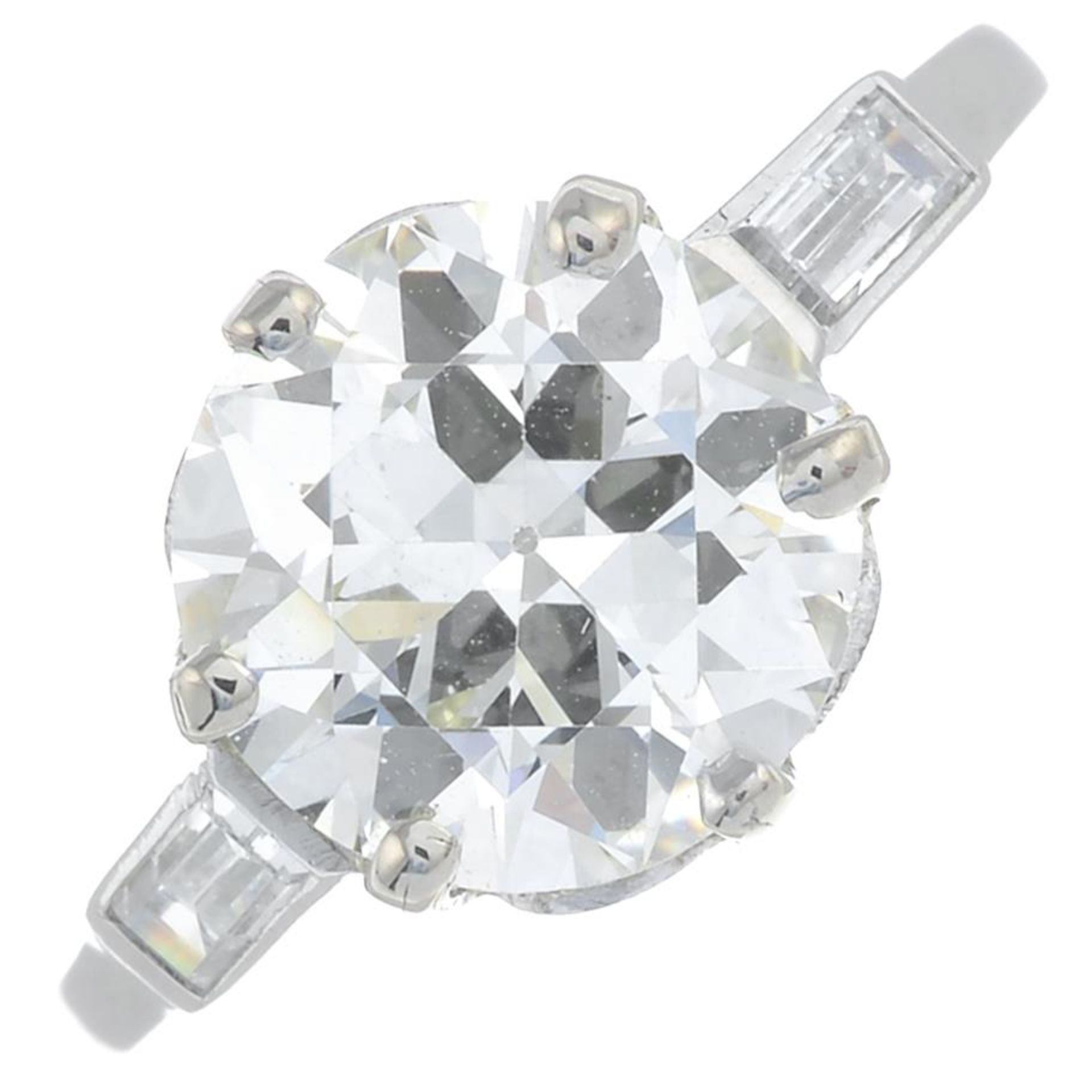 A circular-cut diamond single-stone ring, - Bild 2 aus 5