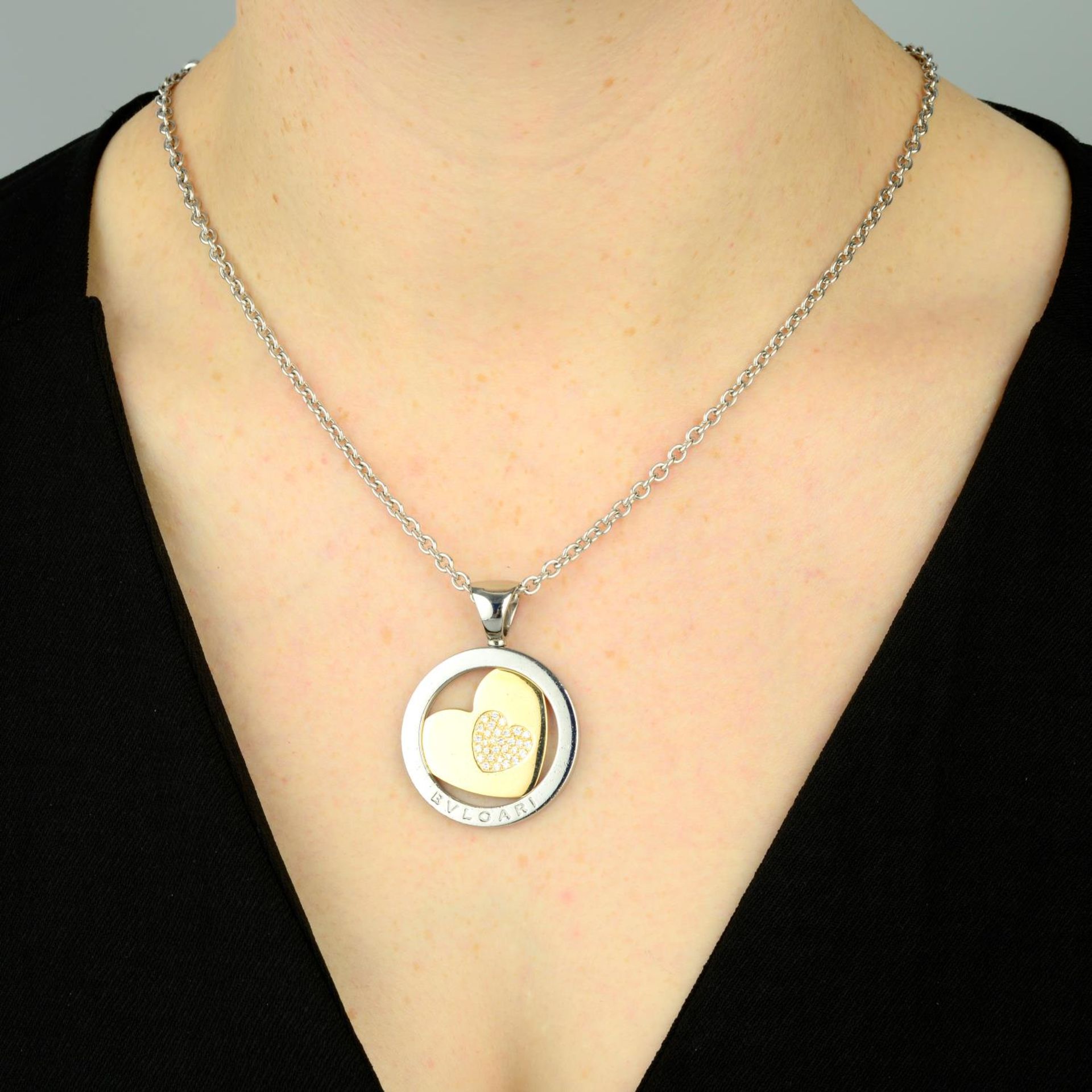 A pave-set diamond heart 'Tondo' pendant, - Bild 3 aus 4