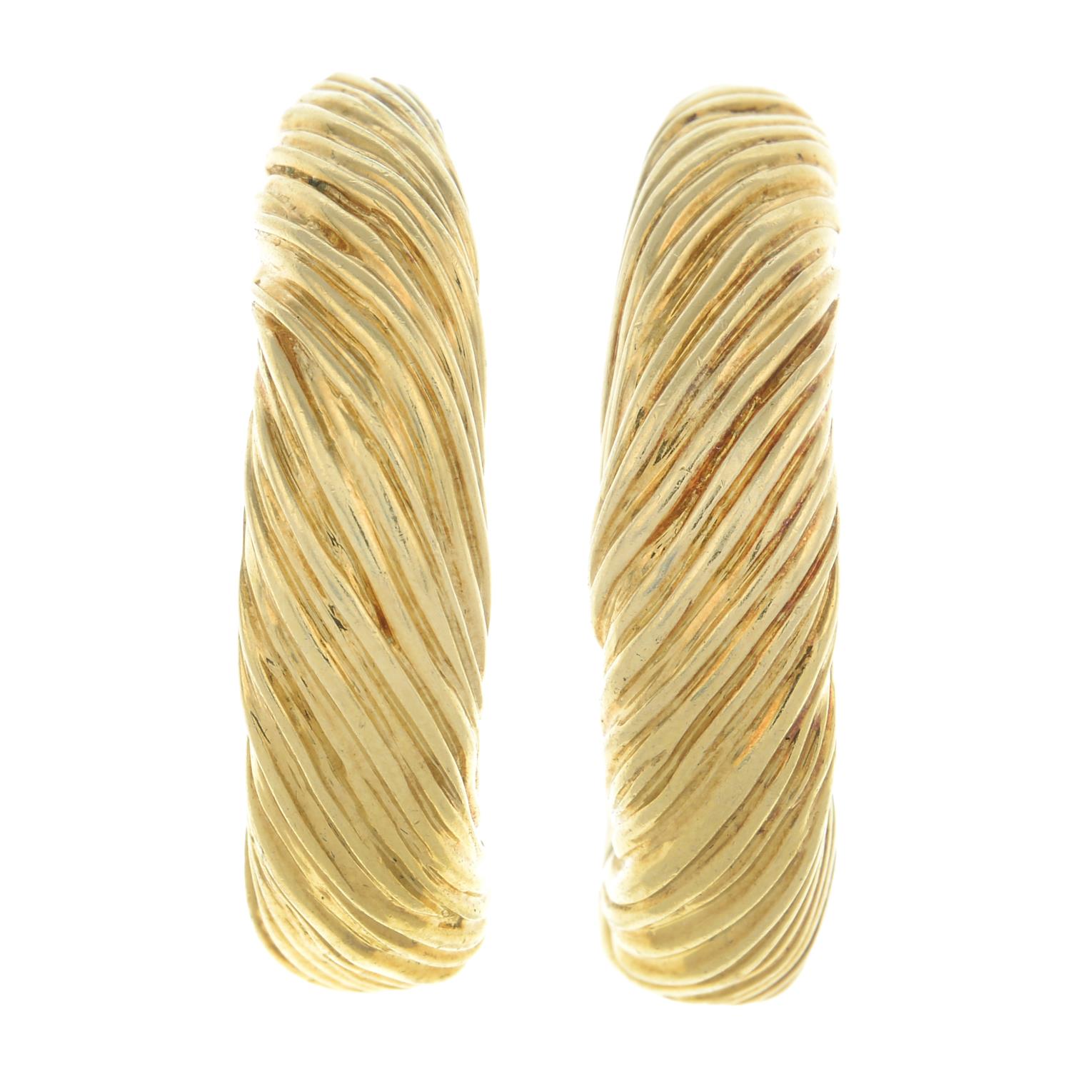A pair of 1970s 18ct gold hoop earrings, by Kutchinsky. - Image 2 of 3