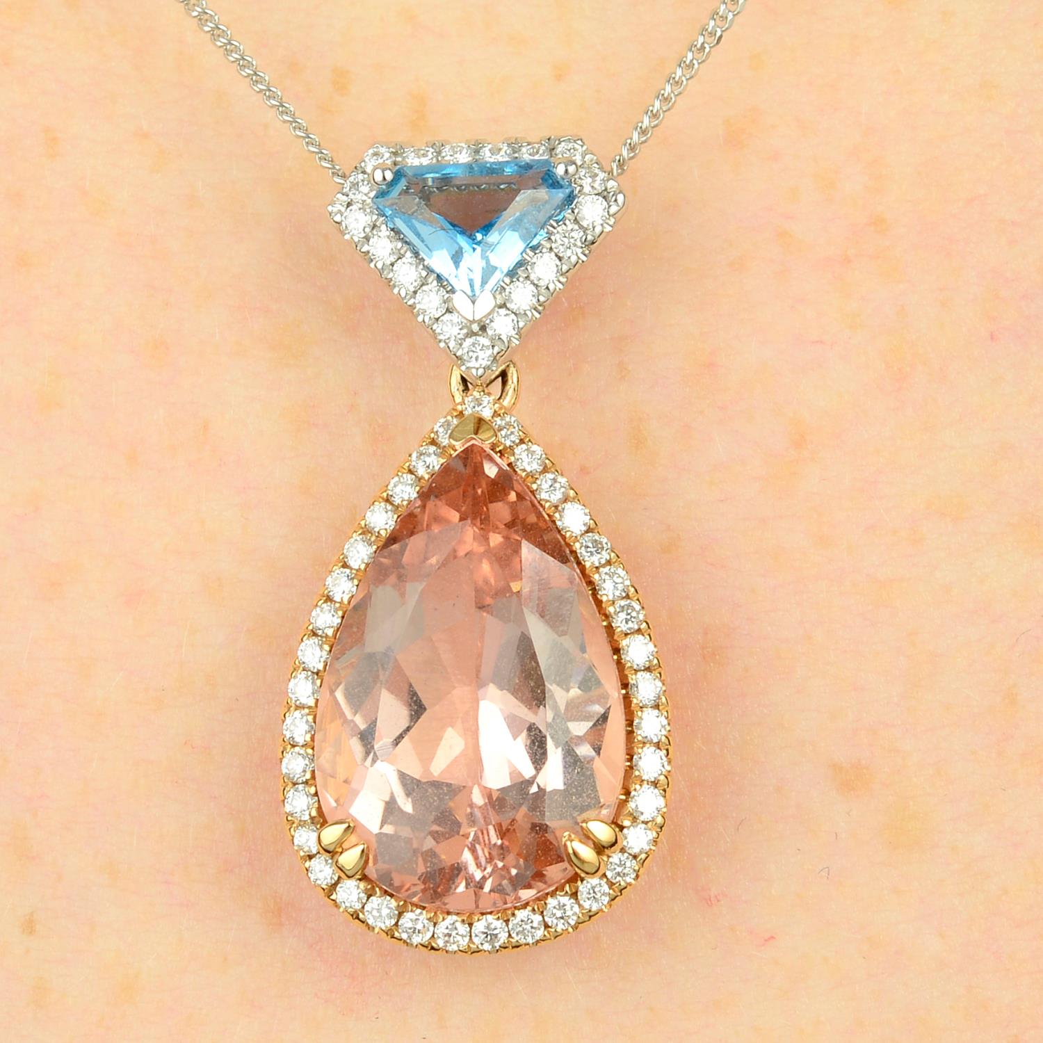 An 18ct gold morganite,