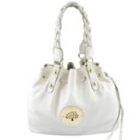 MULBERRY - a cream Daria Drawstring handbag.