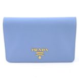 PRADA - a Saffiano Wallet On Chain handbag.