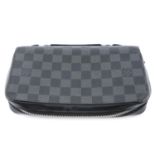 LOUIS VUITTON - a Damier Graphite Zippy XL wallet.